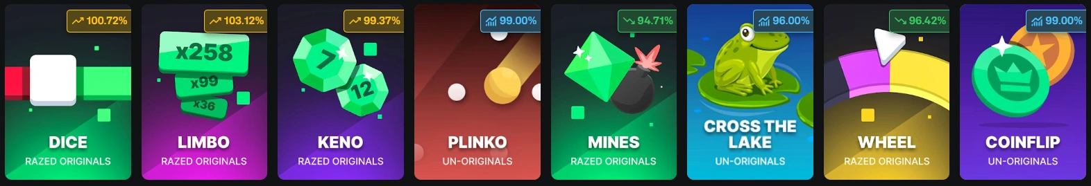 Razed Originals crash games